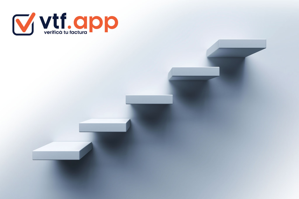 Diagrama de pasos del proceso de VTF.APP gestor de facturas electrónicas